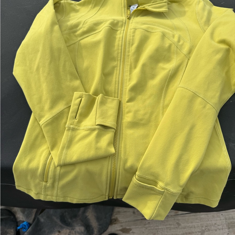 Lululemon Define Jacket Golden Lime Nulux Sz 12